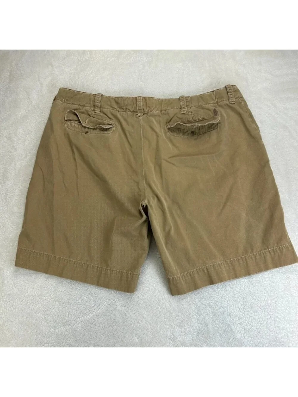 Polo by Ralph Lauren Chino Shorts Mens 42 Brown Relaxed Fit Drawstring “Read”